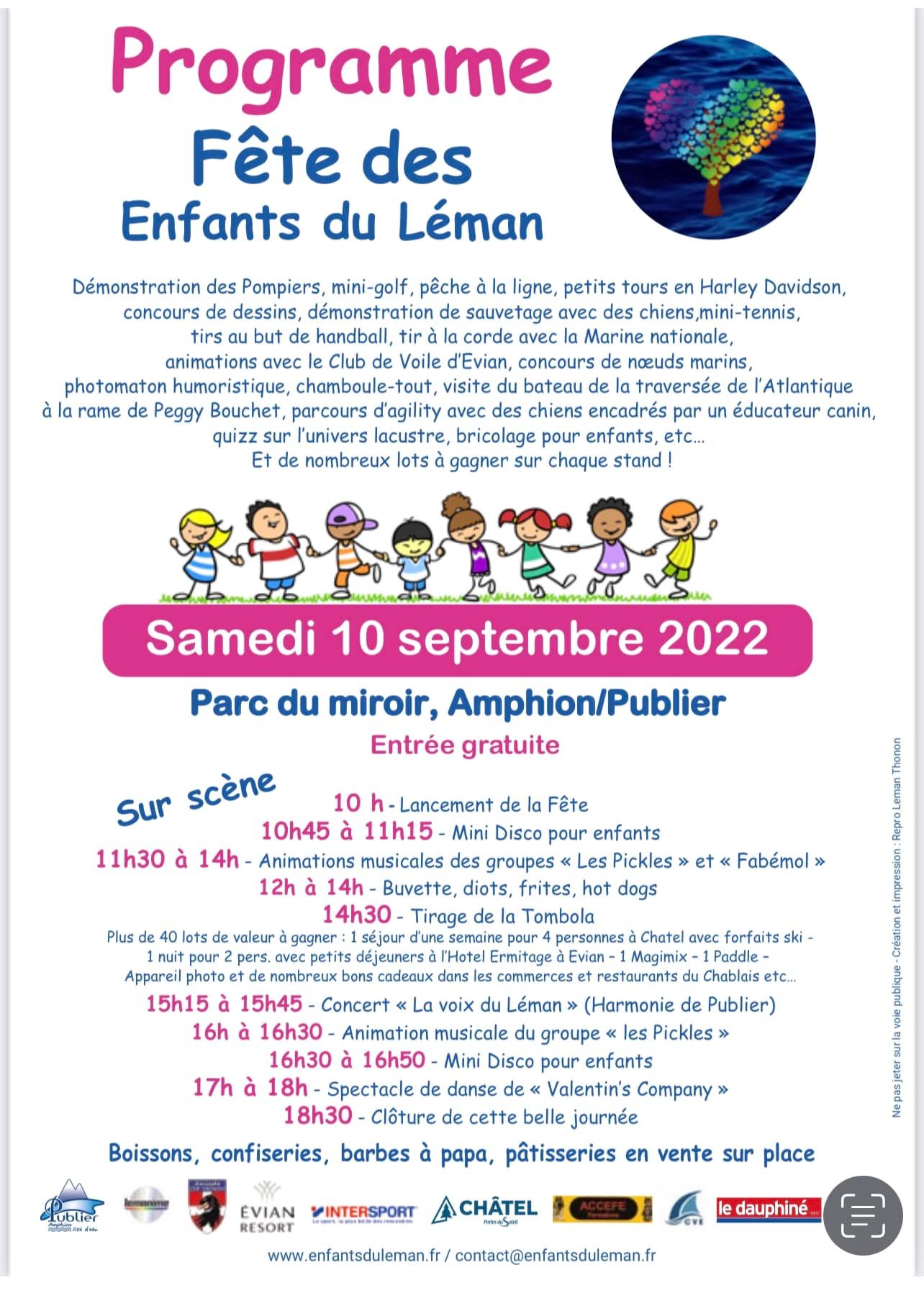 Fête des Enfants du Léman 10 septembre 2022